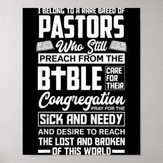 Belong To A Rare Breed Of Pastors Minister Clergy Poster