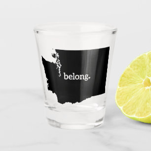 Belong Washington State Map Shot Glass
