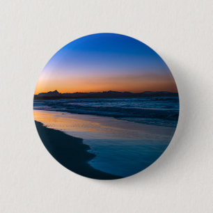 Belongil Beach just after sunset, Byron Bay 6 Cm Round Badge