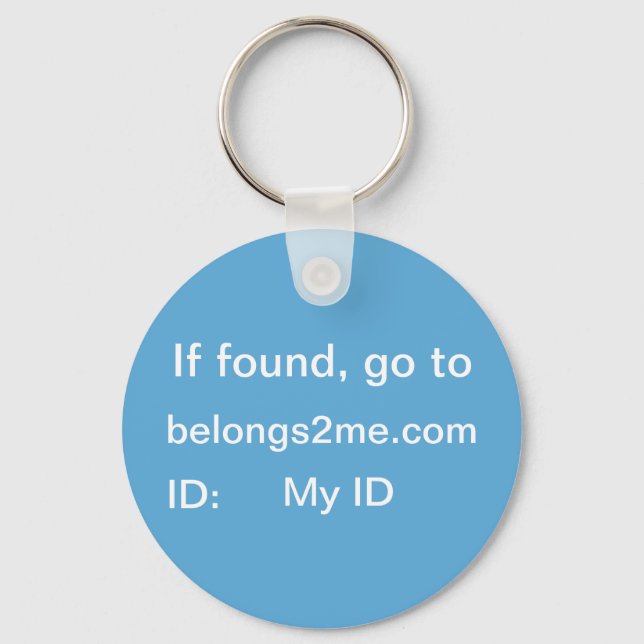 belongs2me.com Circle Key Chain (Front)