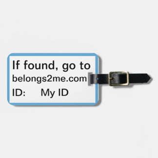 belongs2me.com Luggage Tag