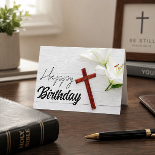 Beloved Bible Verse Rugged Cross Christian Card