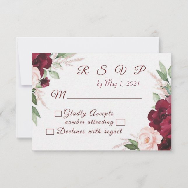Beloved Floral RSVP (Front)