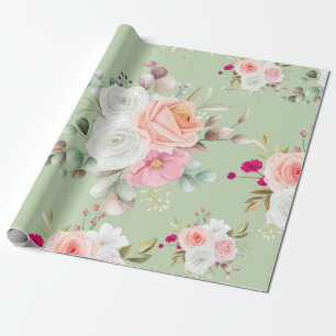 beloved floral throw pillow wrapping paper