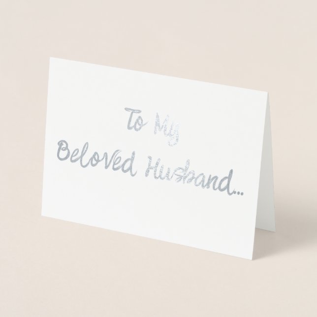 Beloved Husband... Foil Card (Front)