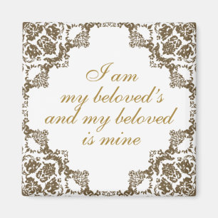 Beloved Lace Corner Magnet