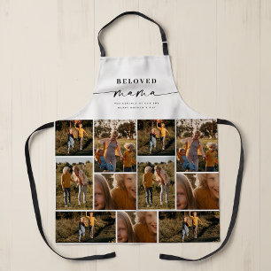 Beloved Mama Mom Happy Mother's Day Photo Collage Apron