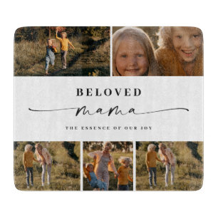 Beloved Mama Mum Happy Mother's Day Photo Collage Cutting Board
