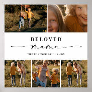 Beloved Mama Mum Happy Mother's Day Photo Collage Poster