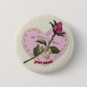 Beloved Mine Rose button