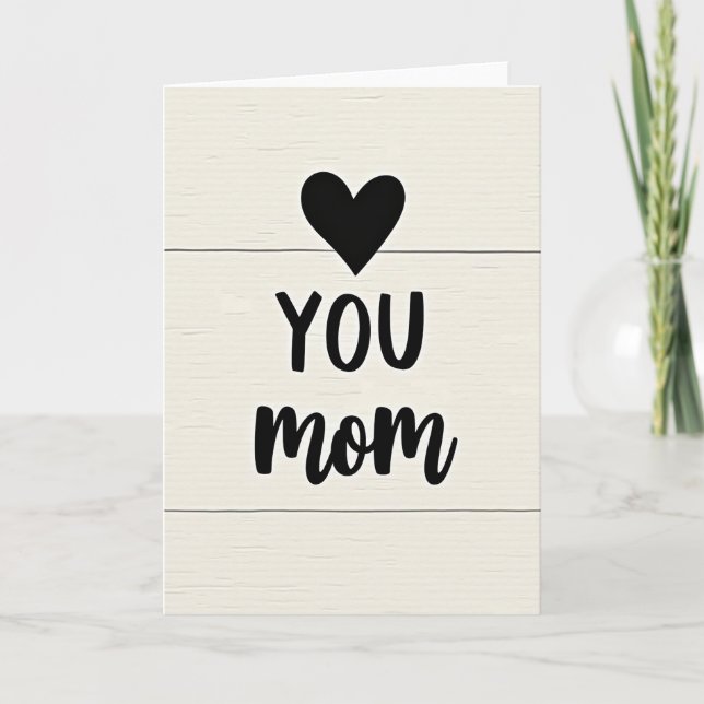 Beloved Mum Simple Love Card (Front)