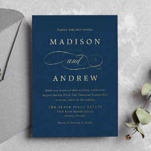 Beloved Navy Blue and Gold Wedding