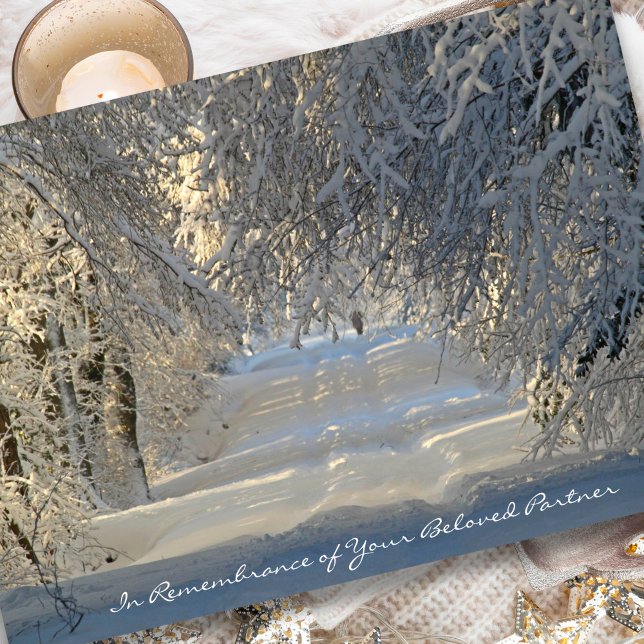 Beloved Partner Sympathy Thinking of You Holiday Card (Beloved Partner Sympathy Remembrance Thinking of You Card)