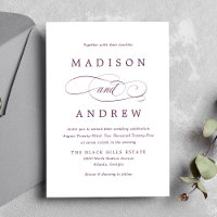 Beloved Purple Calligraphy Wedding
