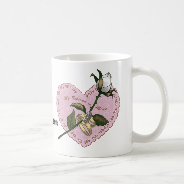 Beloved Rose heart mugs (Right)