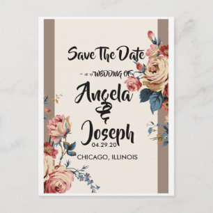beloved Save the Date Announcement Postcard
