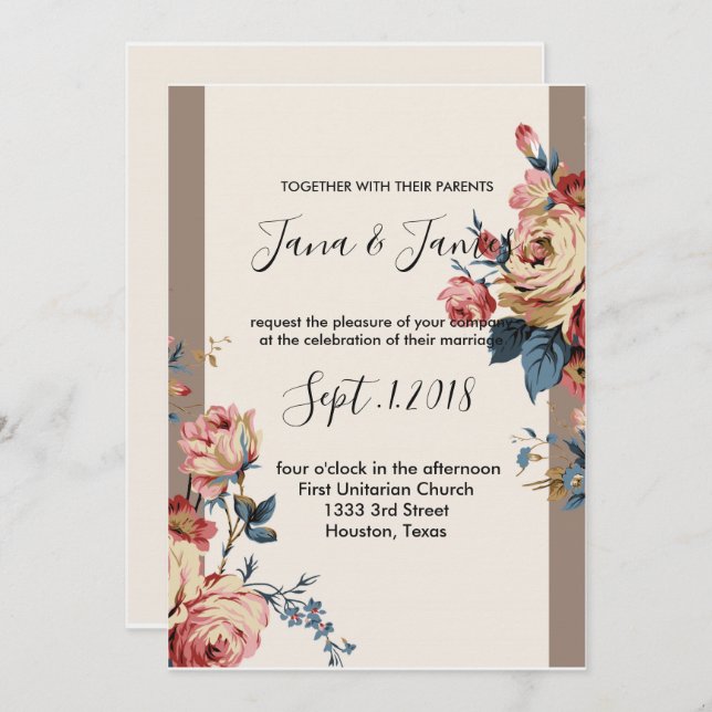 beloved  wedding invitation (Front/Back)