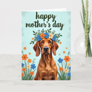 Beloved Wife Dog Flowers Card