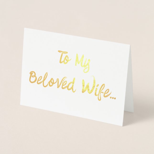 Beloved Wife... Foil Card (Front)