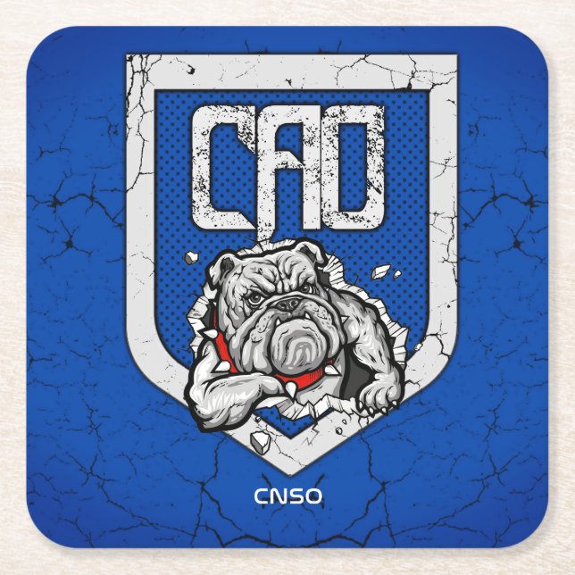BELOW CAD GLASS SQUARE PAPER COASTER (Front)
