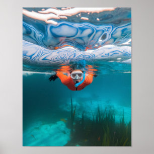 Below the ice poster