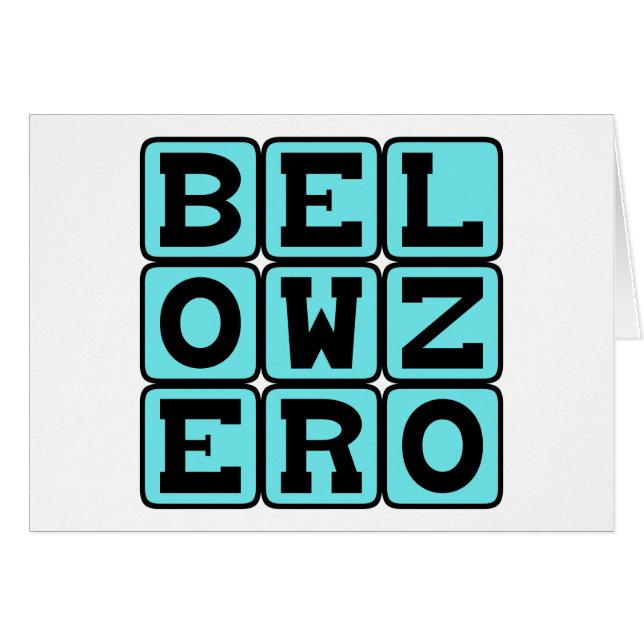 Below Zero, Very Cold (Front Horizontal)
