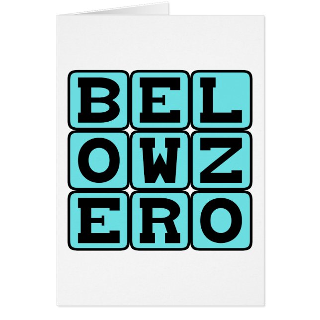 Below Zero, Very Cold (Front)
