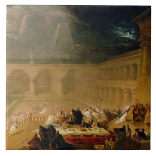 Belshazzar's Feast (oil on canvas) Tile