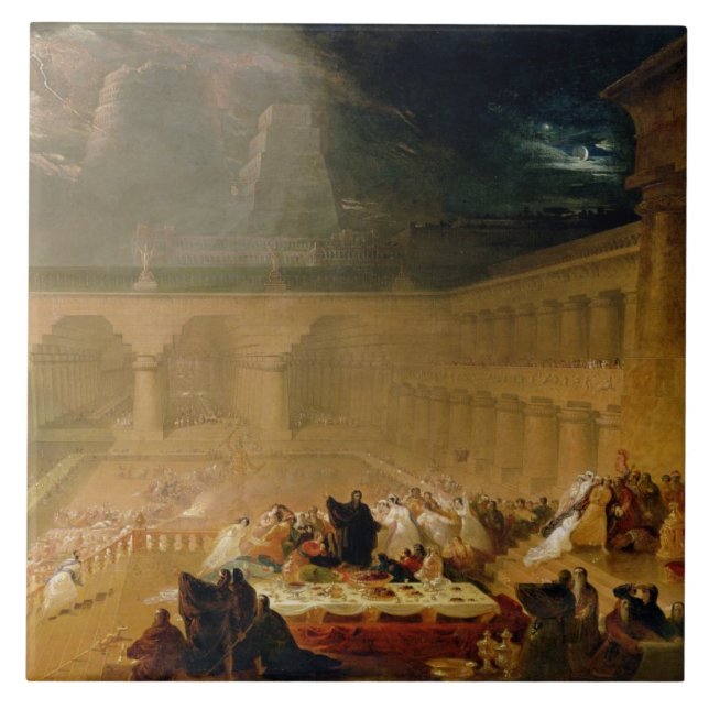 Belshazzar's Feast (oil on canvas) Tile (Front)