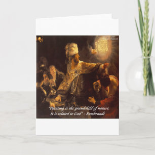 Belshazzar's Feast & Rembradt Quote Card