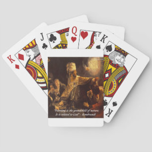 Belshazzar's Feast & Rembradt Quote Playing Cards