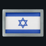 Belt Buckle with Flag of Israel<br><div class="desc">Add a touch of Israeli pride to your attire with our exclusive belt buckle featuring the flag of Israel! Crafted with meticulous attention to detail, this belt buckle is more than just functional; it's a celebration of Israeli heritage and national pride. The bold design proudly showcases the iconic elements of...</div>