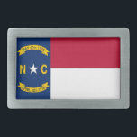 Belt Buckle with Flag of North Carolina State<br><div class="desc">Add a distinctive touch to your outfit with our exclusive belt buckle featuring the flag of North Carolina! This belt buckle is designed to combine style with state pride, making it more than just a fashion accessory; it’s a celebration of North Carolina’s rich heritage and vibrant identity. The distinctive design...</div>