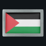 Belt Buckle with Flag of Palestine<br><div class="desc">Add a bold statement to your wardrobe with this striking belt buckle featuring the flag of Palestine. Crafted with attention to detail, this belt buckle is not just a functional accessory but a powerful symbol of Palestinian pride and identity. The vibrant flag design is prominently displayed, making it a meaningful...</div>