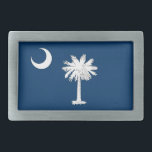 Belt Buckle with Flag of South Carolina State<br><div class="desc">Add a touch of Southern charm to your wardrobe with this stylish belt buckle featuring the flag of South Carolina! Crafted with durable materials and adorned with the iconic palmetto tree and crescent moon design of South Carolina's flag, this belt buckle is both a fashion statement and a symbol of...</div>