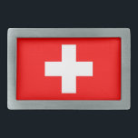 Belt Buckle with Flag of Switzerland<br><div class="desc">Add a touch of Swiss pride to your attire with this stylish buckle featuring the flag of Switzerland! Crafted with meticulous attention to detail, this buckle is more than just an accessory; it's a celebration of Swiss heritage and national pride. The design proudly showcases the iconic flag of Switzerland, with...</div>