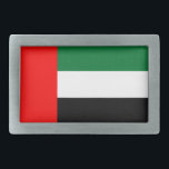 Belt Buckle with Flag of United Arab Emirates<br><div class="desc">Enhance your attire with our belt buckle featuring the flag of the United Arab Emirates! Crafted to honour UAE heritage and cultural identity, this belt buckle prominently showcases the iconic black, white, green, and red colours of the UAE flag, symbolising the nation's unity and rich history. Perfect for adding a...</div>