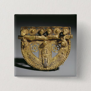 Belt-buckle with granulated decoration, Orientaliz 15 Cm Square Badge