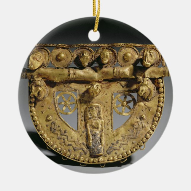 Belt-buckle with granulated decoration, Orientaliz Ceramic Tree Decoration (Front)