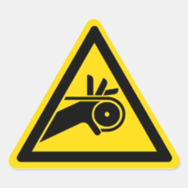 Belt/Chain Warning Triangle Sticker (Front)
