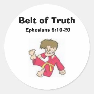 Belt of Truth, Ephesians 6:10-20 Classic Round Sticker