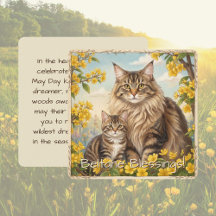 Beltane Blessings May Day Kitten Folklore Flat