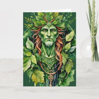 Beltane Celtic Greenman Forest God Sabbat Wicca Holiday Card