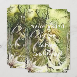 Beltane horned God and Goddess Invitation