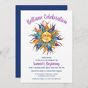 Beltane Summer Sun Shine Sabbat Party Invitation