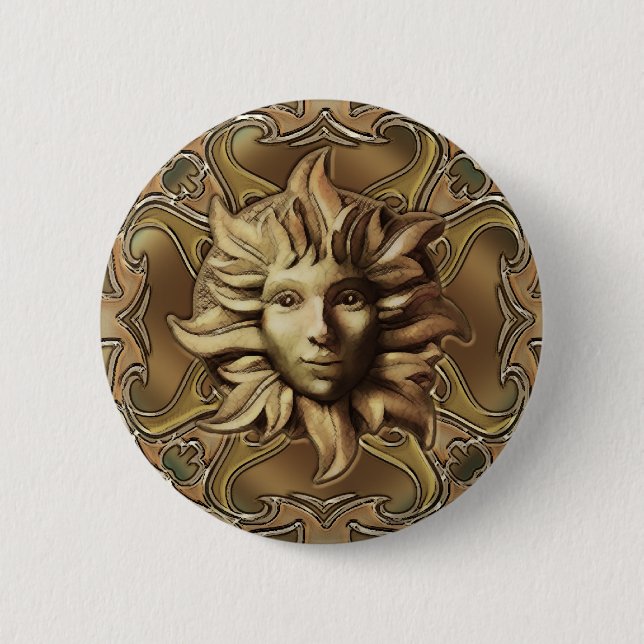 Beltane Sun Sprite Button (Front)