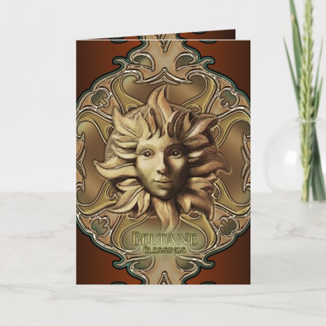 Beltane Sun Sprite Greetings Card (Front)