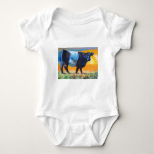 Belted Galloway Cow Baby Bodysuit