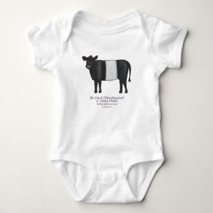Belted Galloway cow in Scottish Gaelic Baby Bodysuit