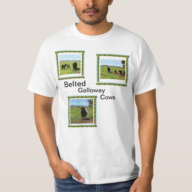 Belted Galloway Cows,   T-Shirt (Front)